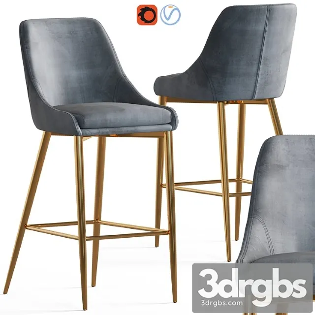 Karina velvet stool 2 3dsmax Download