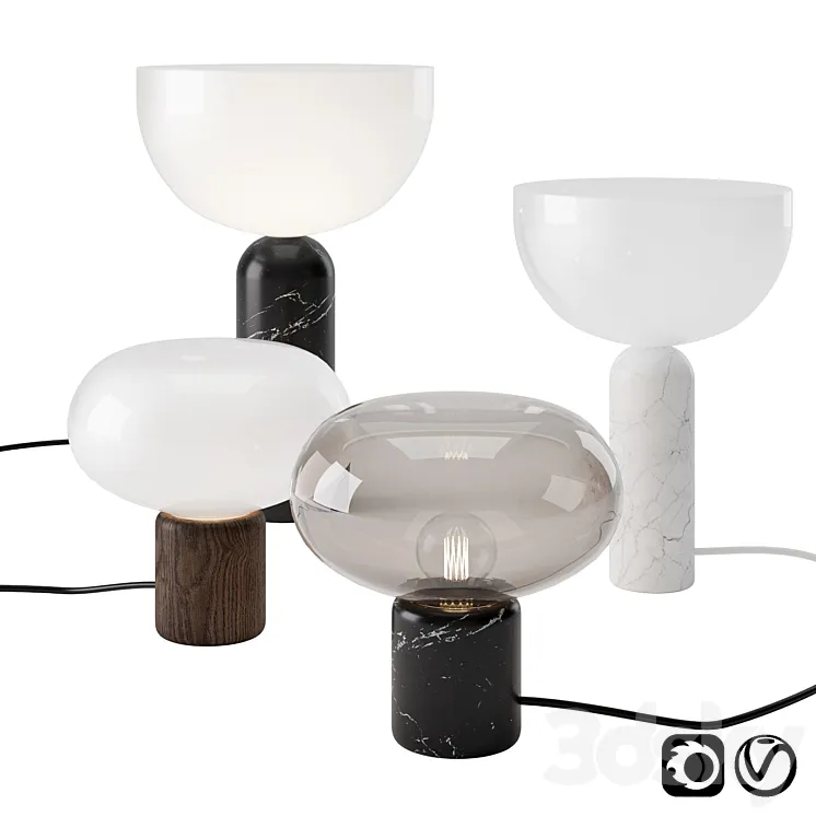 Karl-Johan and Kizu Table Lamp by New Works 3DS Max