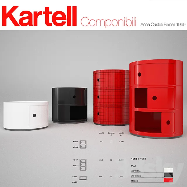 Kartell Componibili 3DS Max Model