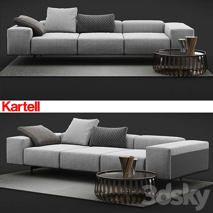 Kartell Largo Sofa 3DS Max