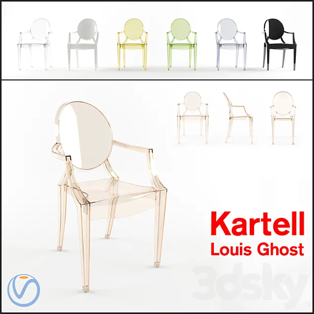 Kartell Louis Ghost Chair 3DSMax File