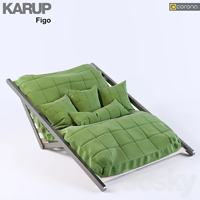 Karup _ Figo Sofa Bed 120 3DS Max Model