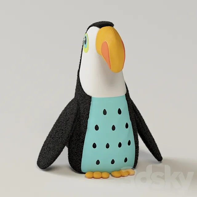 Kas Paradise Toucan Cushion 3ds Max