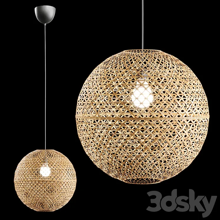 Kaseberga rattan pendant Lamp by IKEA 3DS Max Model