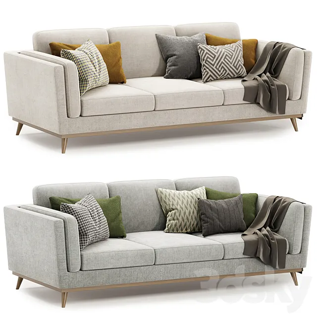 Kassia Linen sofa 3ds Max