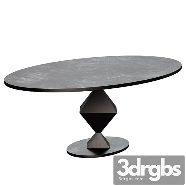 Katana oval dining table