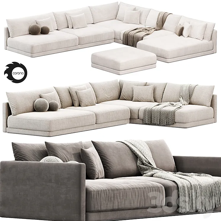 KATARINA Modular System Sofa By Blanche sofas 3DS Max Model