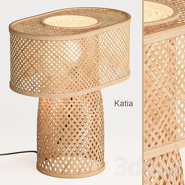 Katia bamboo table lamp La Redoute 3DS Max Model