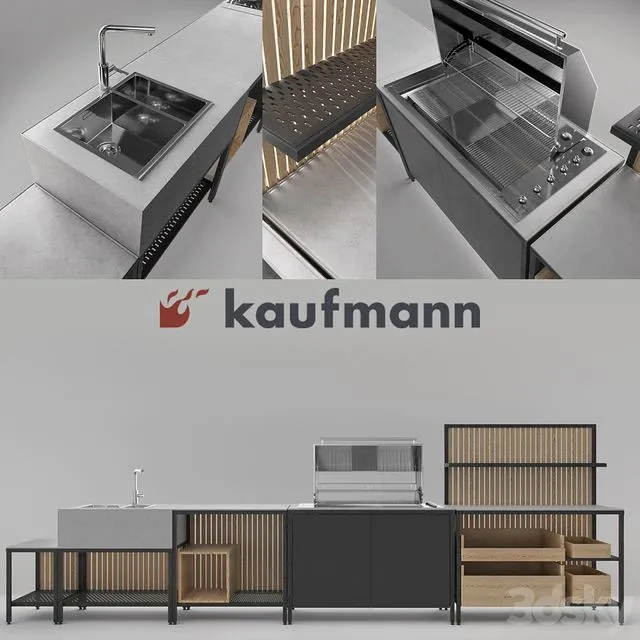 Kaufmann Barbecue Kitchen block outdoor kitchen 3dsMax Model