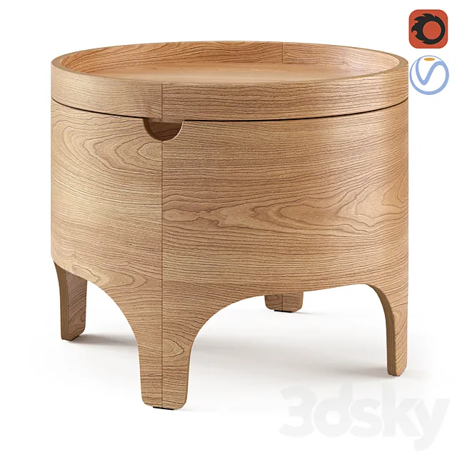 Kave Home Octavia bedside table 3ds Max