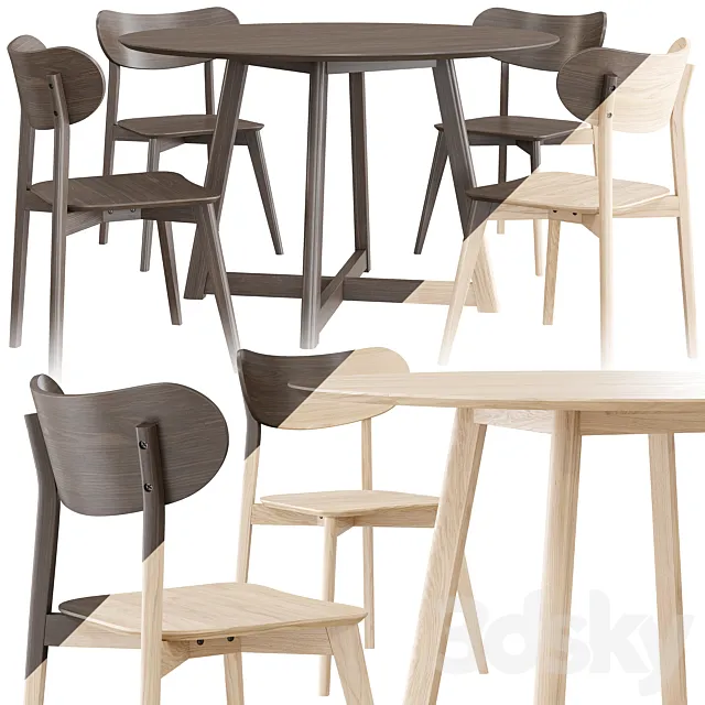 Kave Home – Safina chair and Extendable Maryse table 3ds Max