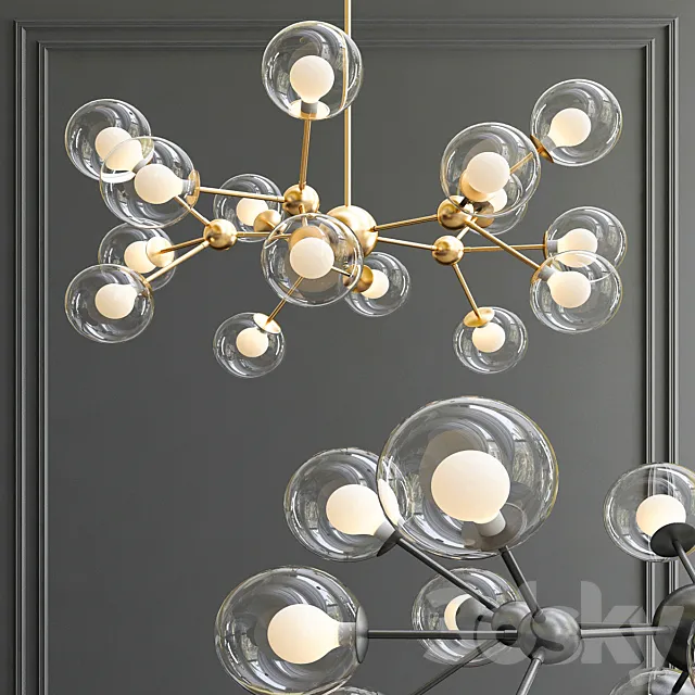 Kaver Shot Chandelier 3DS Max Model