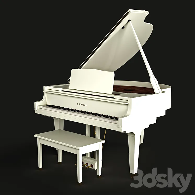 Kawai baby piano 3DS Max