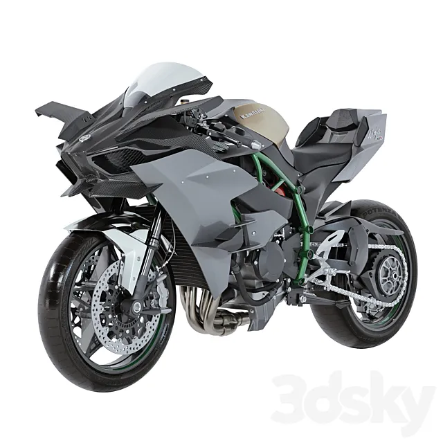 Kawasaki Ninja H2R 2023 3ds Max