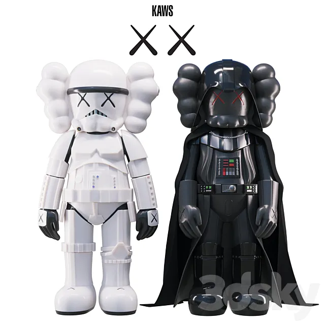 KAWS Stormtrooper Darth Vader 3DS Max Model