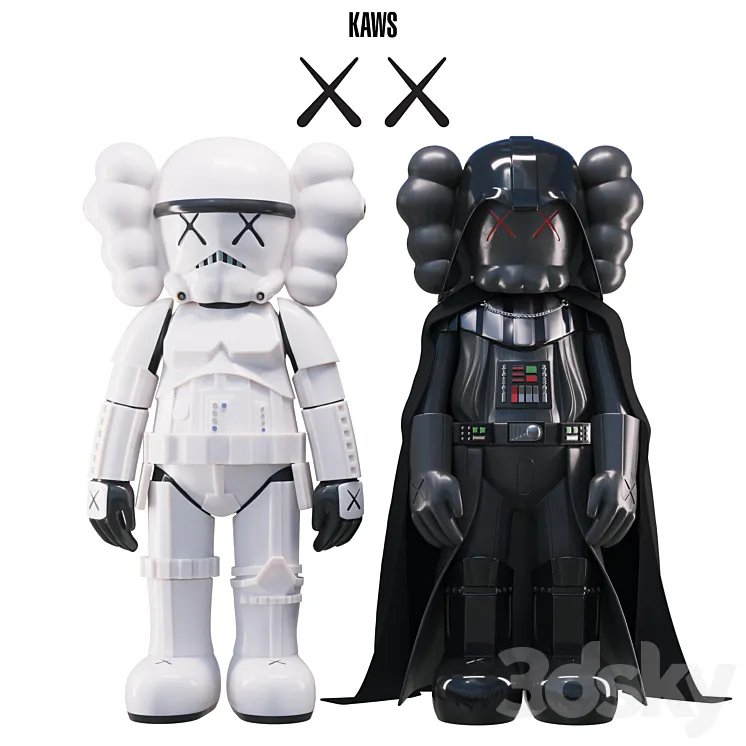 KAWS Stormtrooper Darth Vader 3DS Max