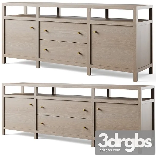 Keane natural media console by crate and barrel