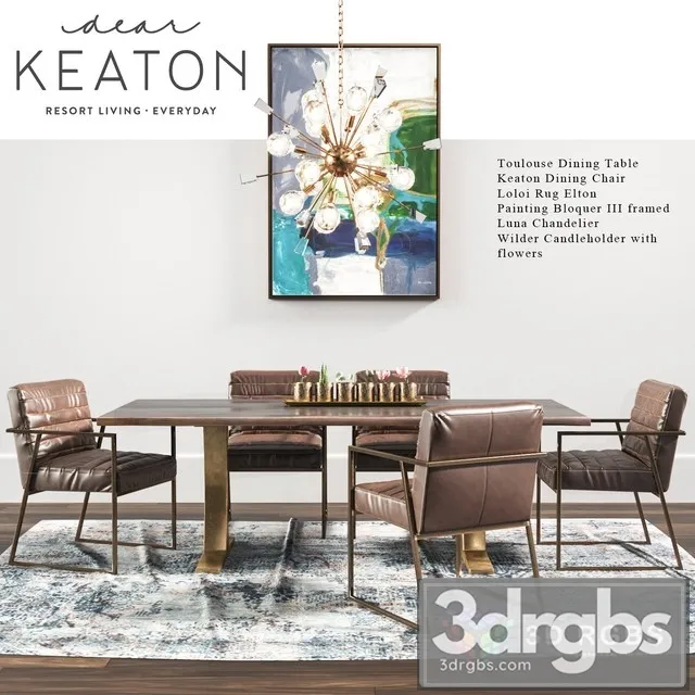 Keaton Dining Set 3dsmax Download