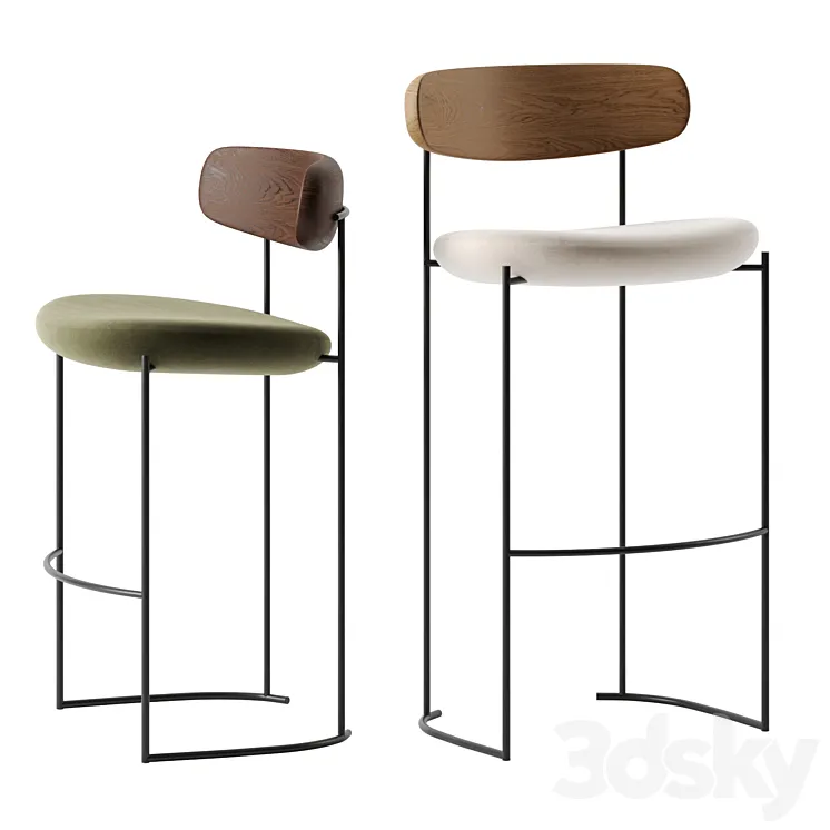 Keel barstools by Potocco 3DS Max
