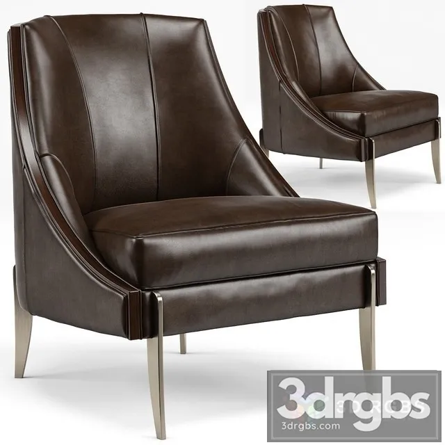 Keene Espresso Leather Accent Armchair 3dsmax Download
