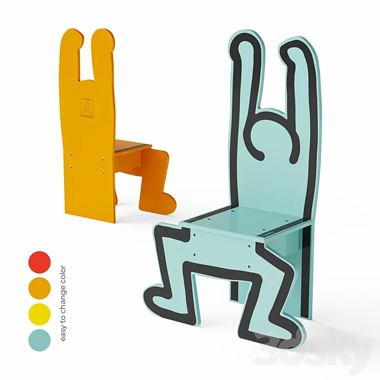 Keith Haring Kids Vilac Chairs 3DS Max
