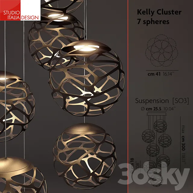 Kelly Cluster Pendant 3ds Max