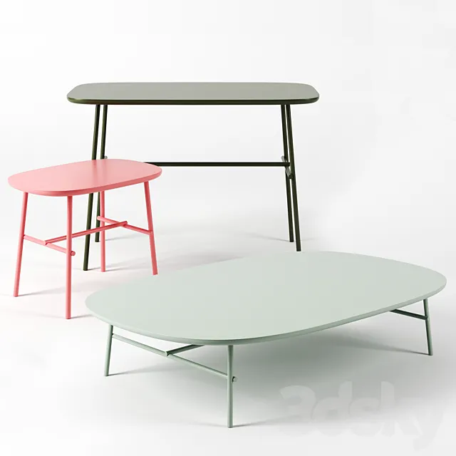 Kelly tables by Tacchini 3DSMax File