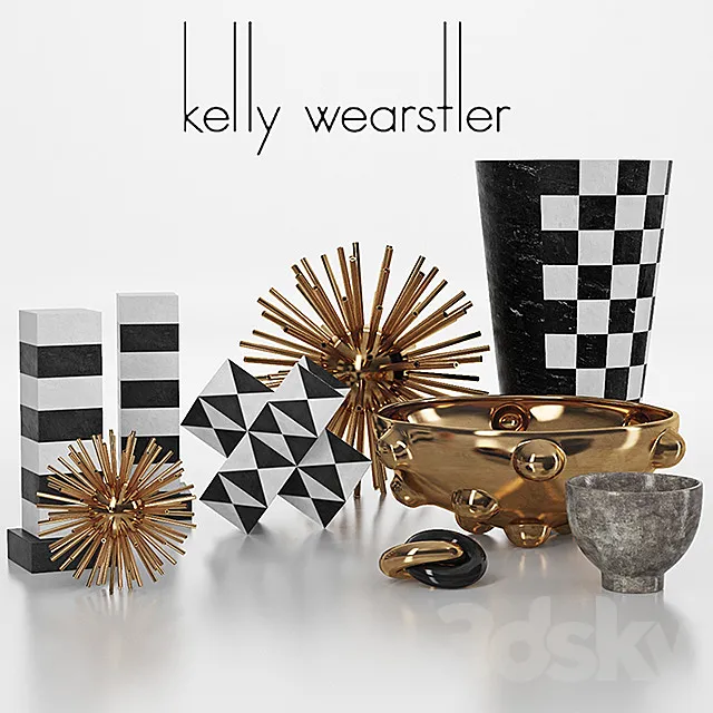 Kelly Wearstler Decorative Set # 1 3DS Max Model