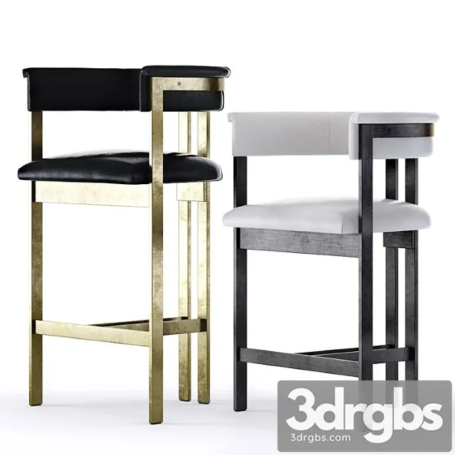 Kelly wearstler elliot bar and counter stools 2 3dsmax Download