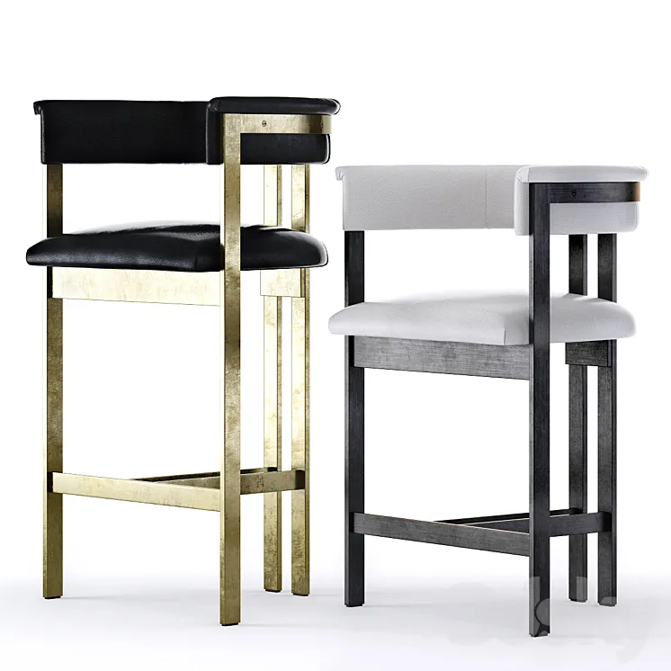Kelly Wearstler Elliot Bar and Counter Stools 3DS Max