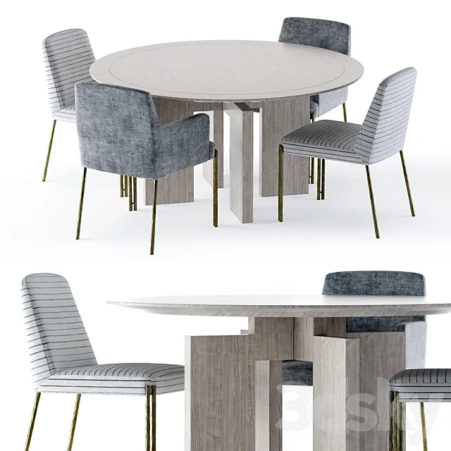 Kelly Wearstler Ida Table and Melange Chair 3DSMax File