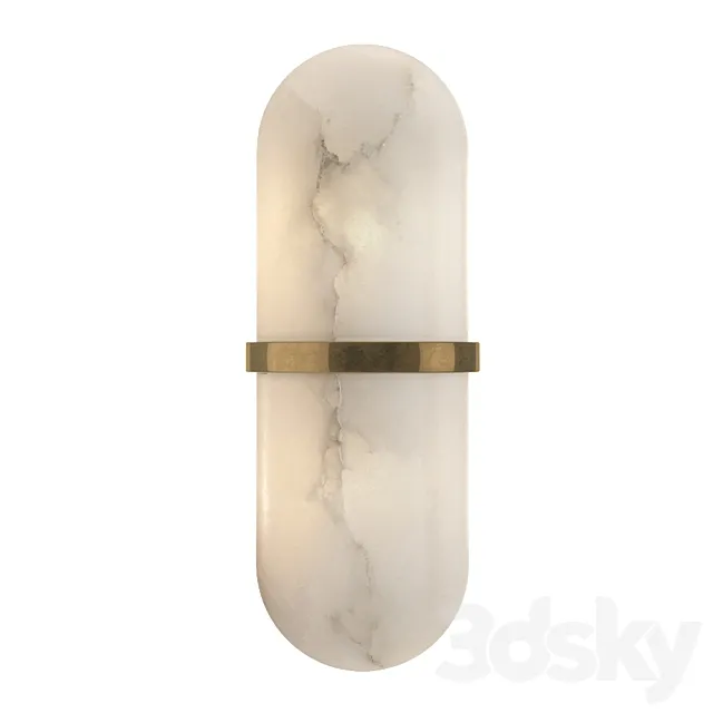 Kelly Wearstler Melange LED 4inch Antique-Burnished Brass Sconce Wall Light 3ds Max