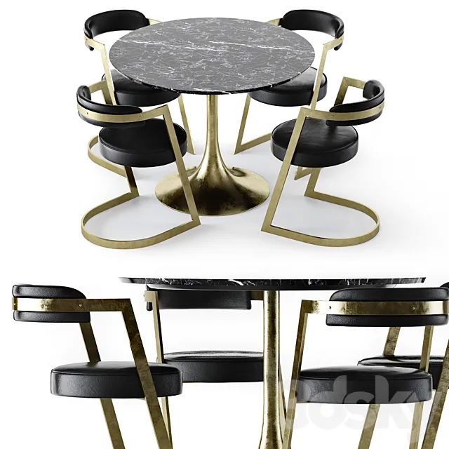 Kelly Wearstler Table and Studio chair 3DSMax File