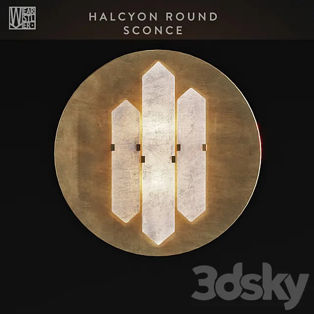 Kelly Wearstler_HALCYON ROUND SCONCE 3ds Max