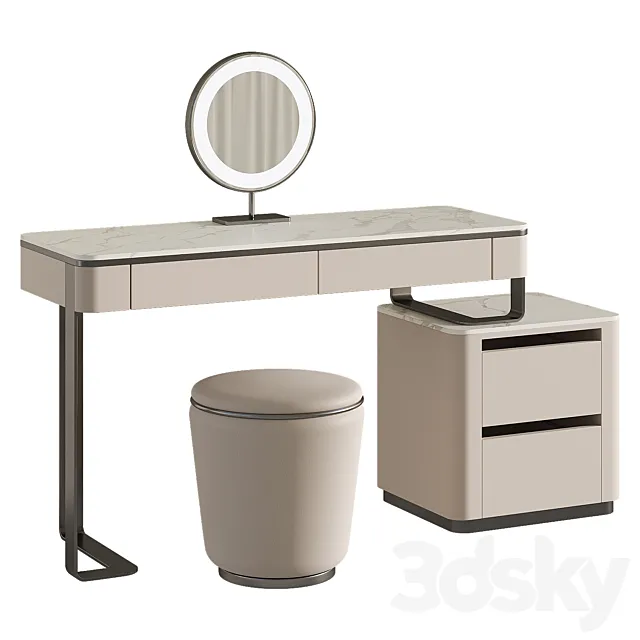 Kelvin Dressing Table with LED Mirror 3ds Max