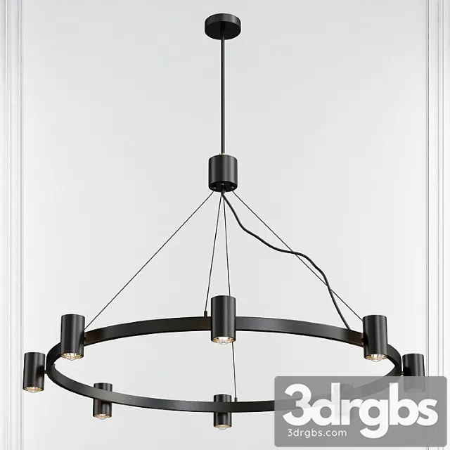 Kempton Matte Black Satin Brass 8 Light Chandelier By Elk Lighting 3dsmax Download