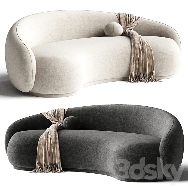 Kendall Sofa Blush 3ds Max