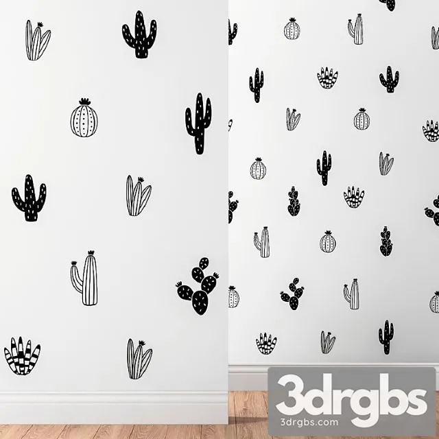 Kenna Sato Designs Collection Cactus Wall Decals 3dsmax Download