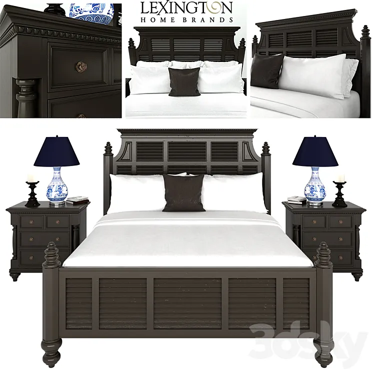 KENSINGTON MALABAR PANEL BED (LEXINGTON HOME BRANDS) 3DS Max
