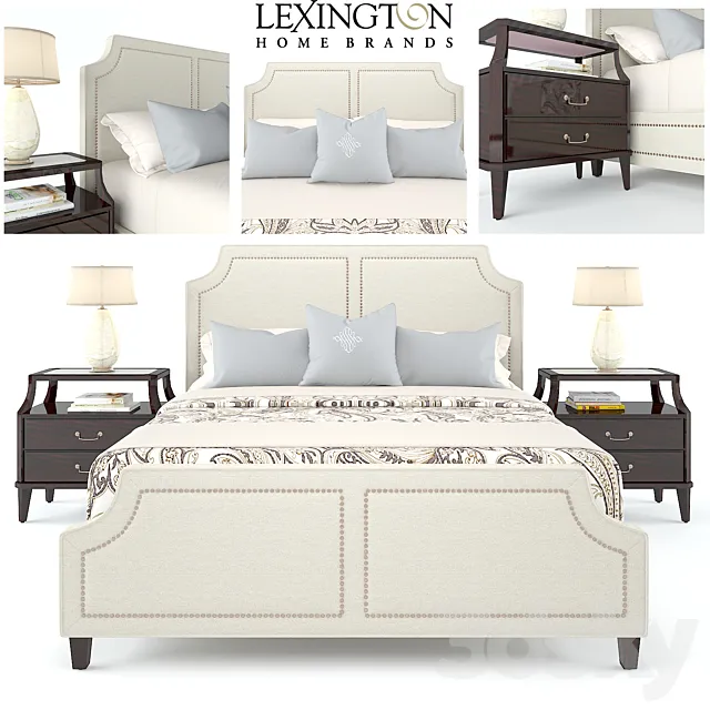 KENSINGTON PLACE CHADWICK UPHOLSTERED BED (LEXINGTON HOME BRANDS) 3DSMax File