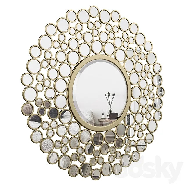 Kentwood Round Wall Mirror VKGL1574 3DS Max Model