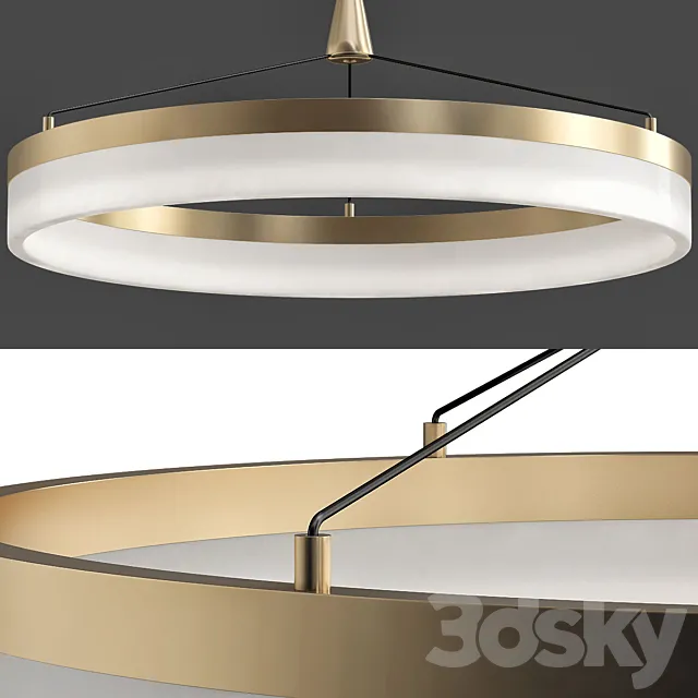 Keplar 1 Light Gold Pendant 3DSMax File