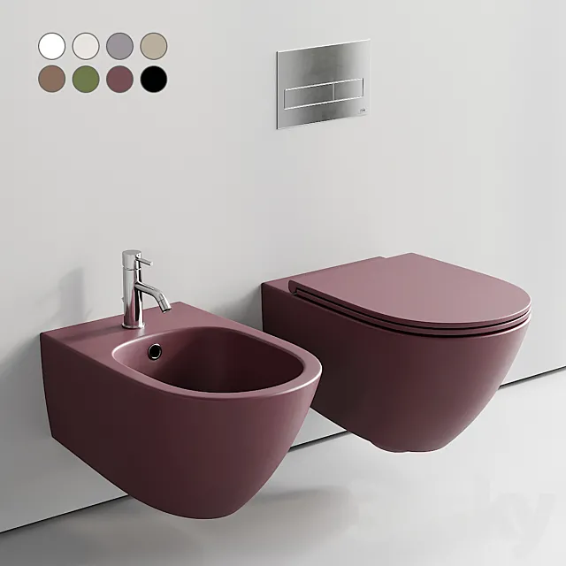 Kerasan Aquatech Wall-Hung WC 3ds Max