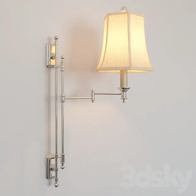 KERRY SWING ARM WALL LAMP IN POLISHED SILVER 3DSMax File