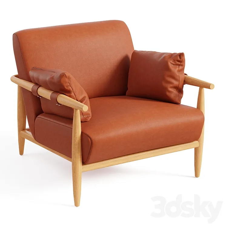Kershaw Leather Chair 3DS Max