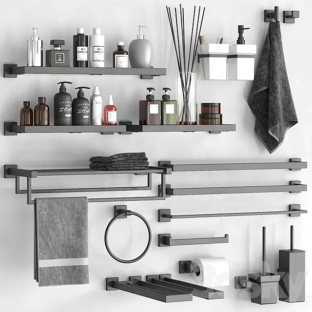 KES Bathroom accessories 4 3ds Max