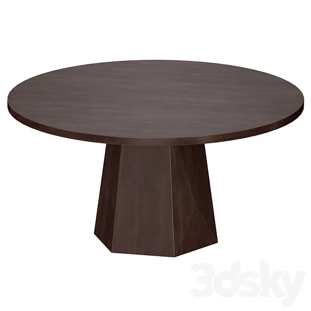 Kesling 60 “Round Wood Dining Table (Crate and Barrel) 3DS Max Model