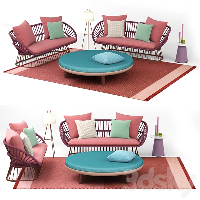 kettal cala 3 place sofa 3ds Max