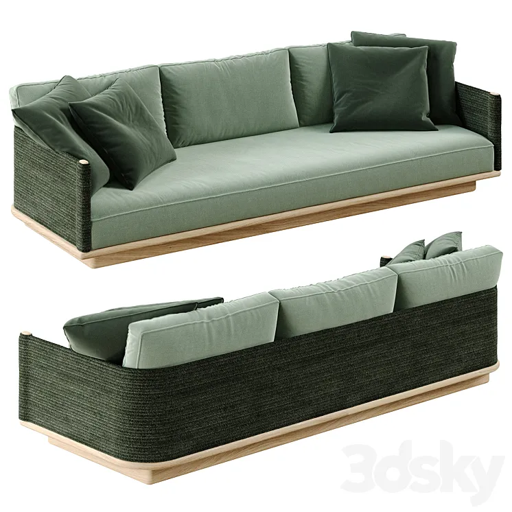 Kettal Giro 3 seater sofa ( corona7+vray ) 3DS Max Model