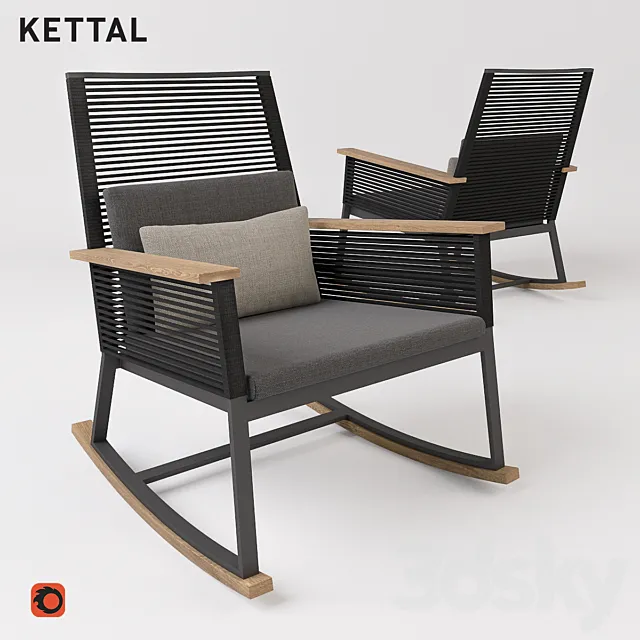 Kettal Landscape Rocking chair 3DS Max Model